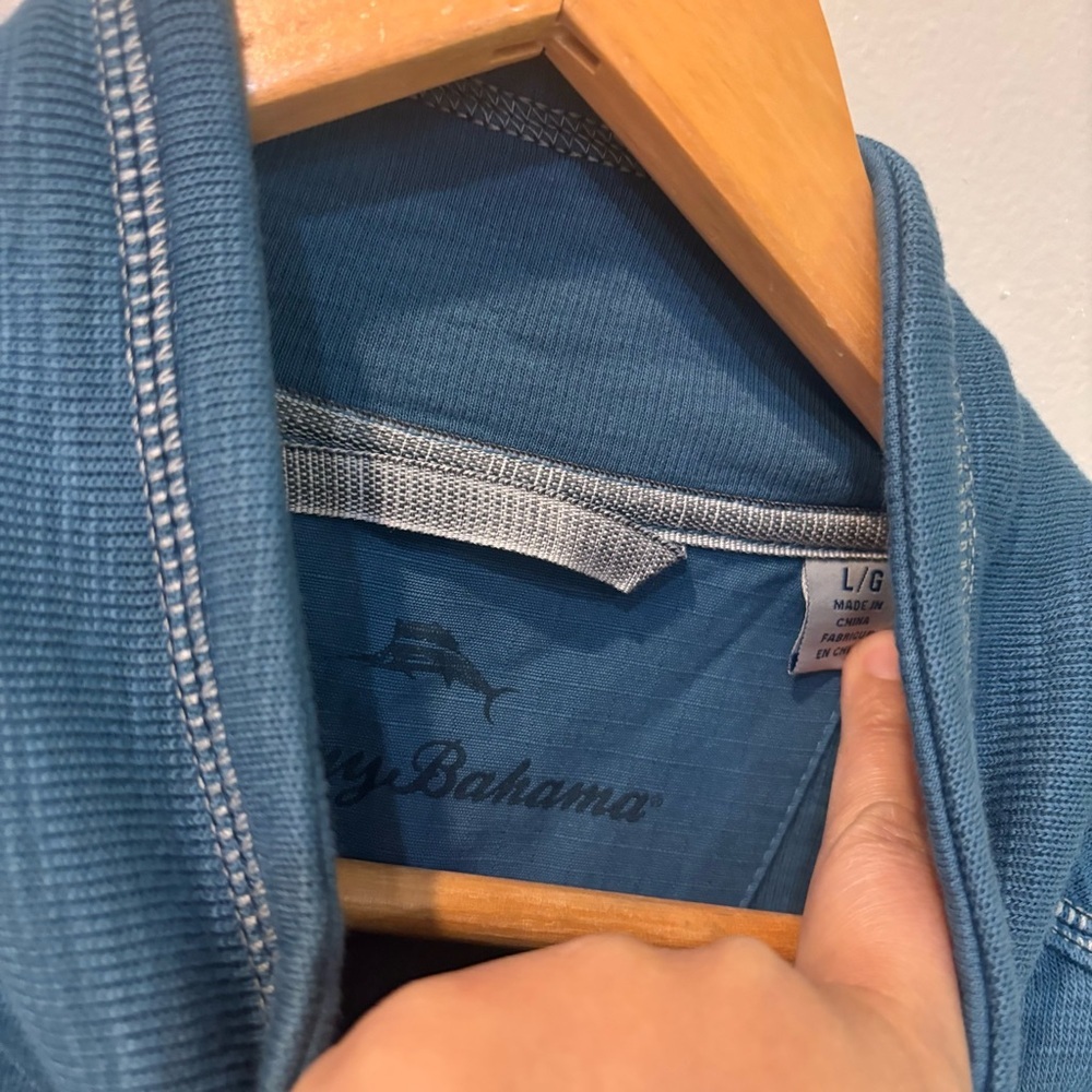 Tommy Bahama Tobago Marlin Splash Half Zip Pullover Sweater Men’s Size Large - Picture 2 of 10
